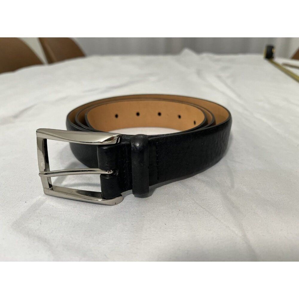 Men's Kirkland Italian Full-Grain Leather Belt Black Sz 40 EUC - Picture 1 of 10